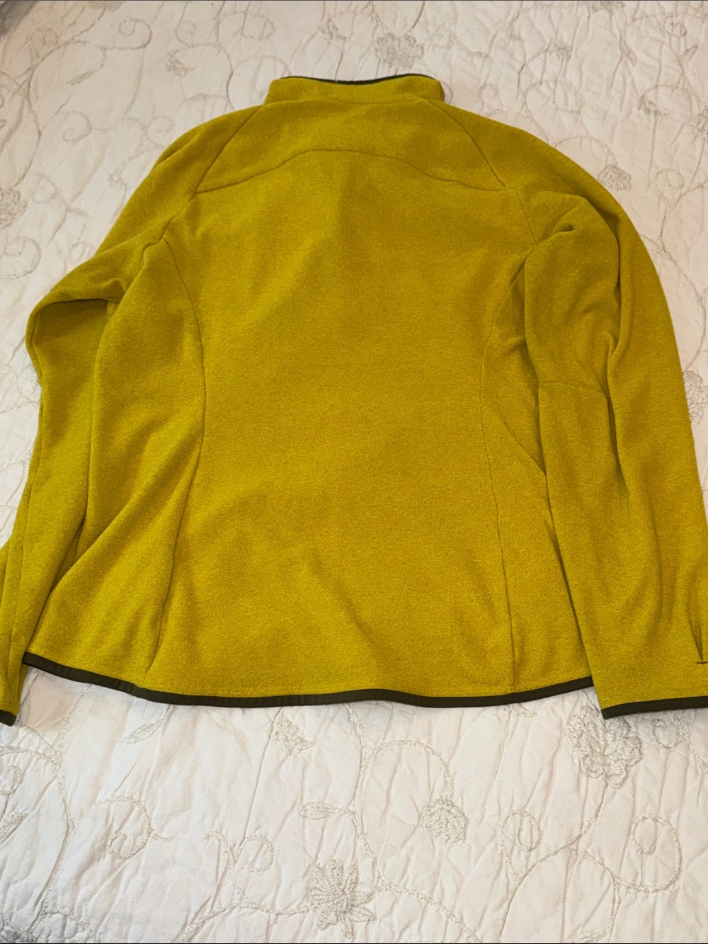 Arc'teryx large wm’s Yellow-khaki Green Full-Zip Fleece Jacket - Picture 12 of 16